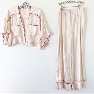 Free People Shine Time Matching Pajama Set in Pink